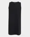 Eileen Fisher Sleeveless Ponte Shift Dress In Black