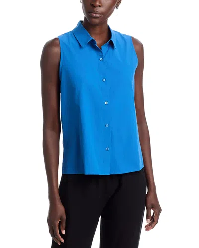Eileen Fisher Sleeveless Shirt In Blue