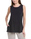 Eileen Fisher Sleeveless Silk Tunic Tank In Blue