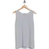 Eileen Fisher Sleeveless Silk Tunic Top In Multi