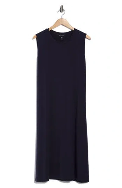 Eileen Fisher Sleeveless Stretch Jersey T-shirt Dress In Black