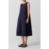 Eileen Fisher Sleeveless Stretch Organic Cotton Midi Lantern Dress
