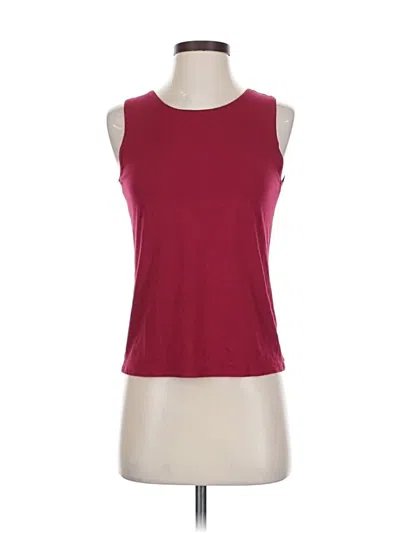 Pre-owned Eileen Fisher Sleeveless T-shirt In Burgundy