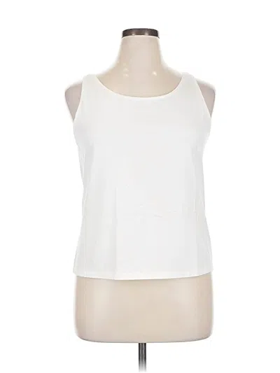 Pre-owned Eileen Fisher Sleeveless T-shirt In White