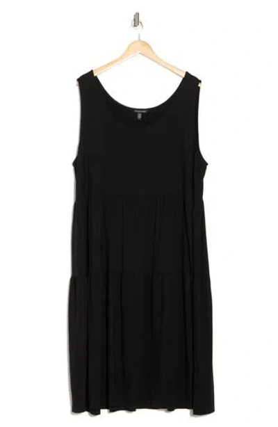 Eileen Fisher Sleeveless Tiered Dress In Black