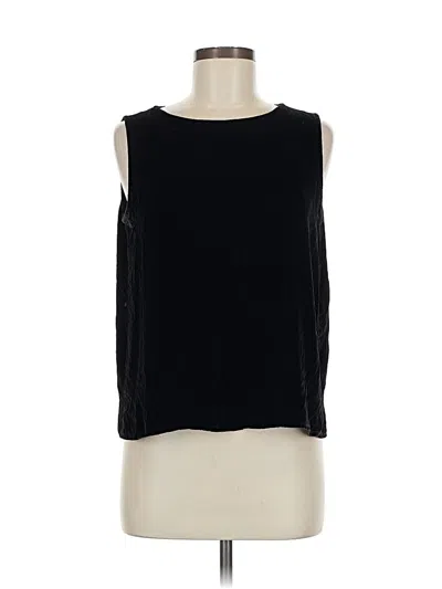 Pre-owned Eileen Fisher Sleeveless Top Black Boatneck Tops