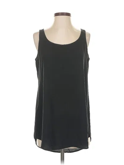 Pre-owned Eileen Fisher Sleeveless Top Black Scoop Neck Tops