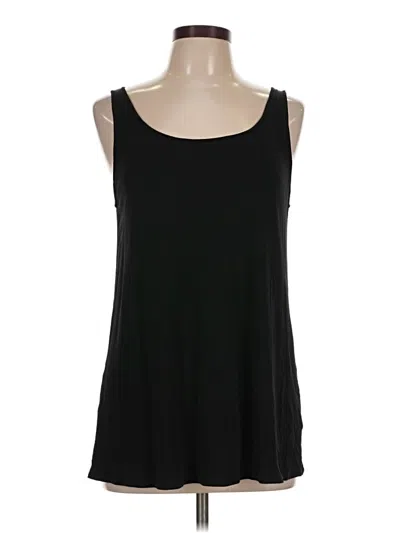 Pre-owned Eileen Fisher Sleeveless Top Black Scoop Neck Tops