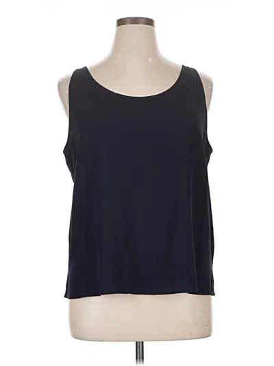 Pre-owned Eileen Fisher Sleeveless Top Black Scoop Neck Tops