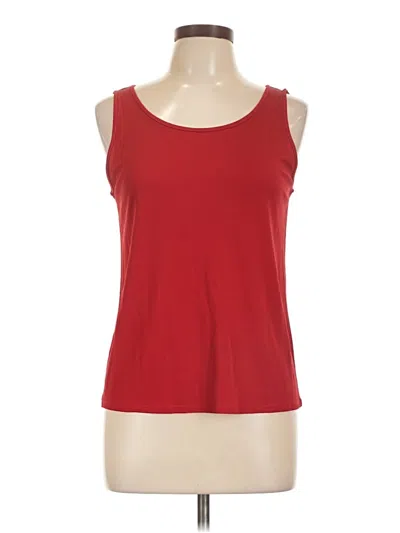 Pre-owned Eileen Fisher Sleeveless Top Red Scoop Neck Tops