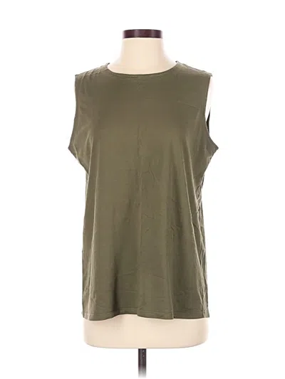Pre-owned Eileen Fisher Sleeveless T-shirt In Green
