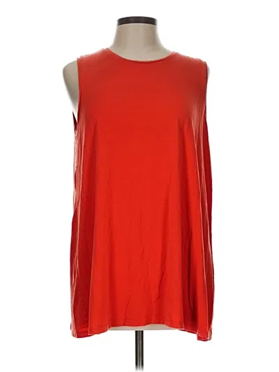 Pre-owned Eileen Fisher Sleeveless T-shirt In Red