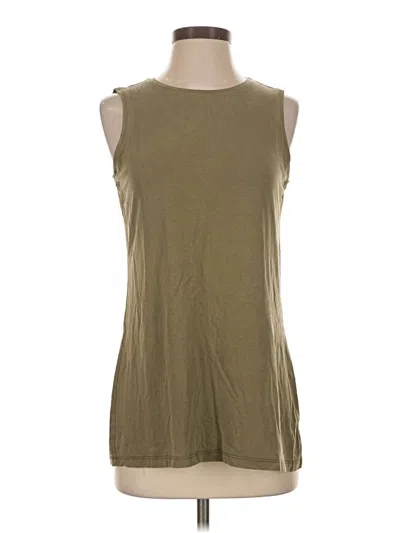 Pre-owned Eileen Fisher Sleeveless T-shirt In Tan