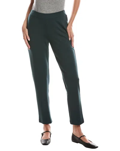 Eileen Fisher Slim Ankle Pant In Green