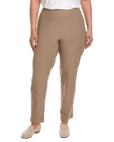 Eileen Fisher Slim Ankle Pant In Brown