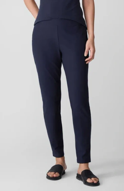 Eileen Fisher Slim Ankle Pants In Blue