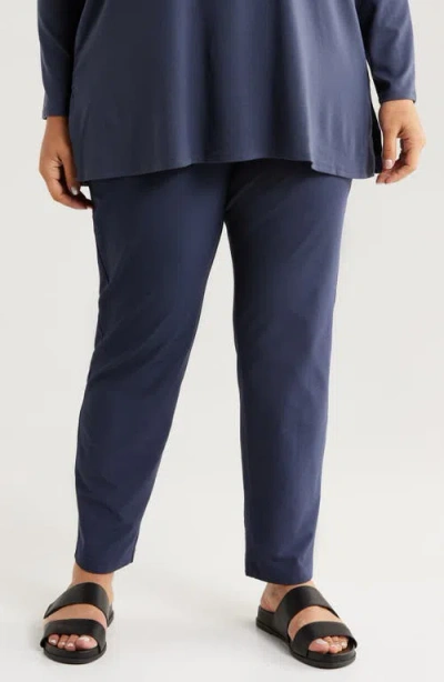 Eileen Fisher Slim Ankle Pants In Blue