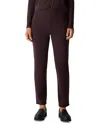Eileen Fisher Slim Ankle Pants In Burgundy