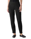 Eileen Fisher Womens Knit High Rise Ankle Pants In Black