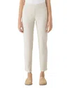 Eileen Fisher Stretch Crepe Slim Ankle Pants In Bone