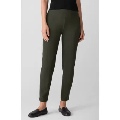 Eileen Fisher Slim Ankle Pants In Green