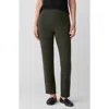 Eileen Fisher Slim Ankle Pants In Green