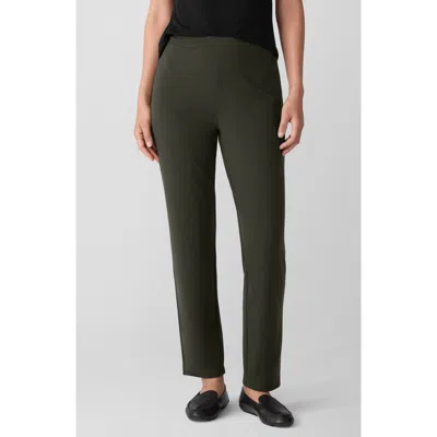 Eileen Fisher Slim Ankle Pants In Green