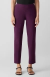 Eileen Fisher Slim Ankle Pants In Purple