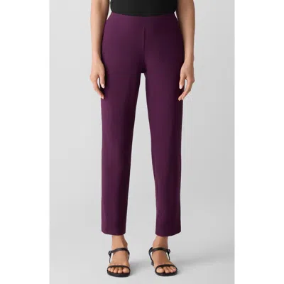 Eileen Fisher Slim Ankle Pants In Purple