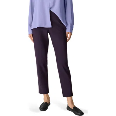 Eileen Fisher Slim Ankle Pants In Purple