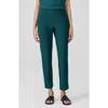 Eileen Fisher Slim Ankle Stretch Crepe Pants In Aegean