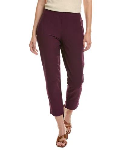 Eileen Fisher Slim Crop Pant In Burgundy