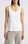 Eileen Fisher Scoop Neck Tank In Ivory