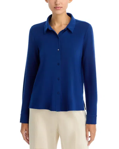 Eileen Fisher Slim Shirt In Blue