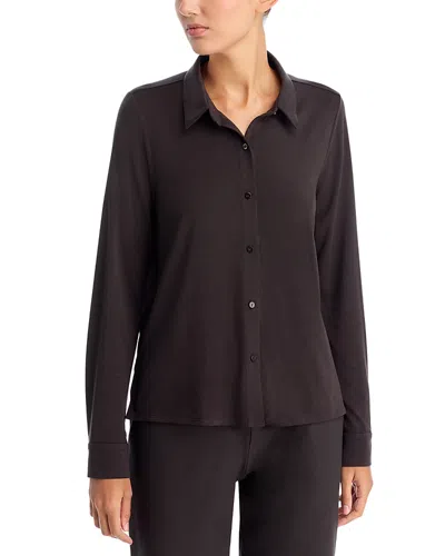 Eileen Fisher Slim Shirt In Brown