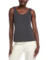 Eileen Fisher Slim Silk Tank In Blue