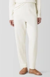 Eileen Fisher Slouch Organic Cotton Ankle Pants In Bone