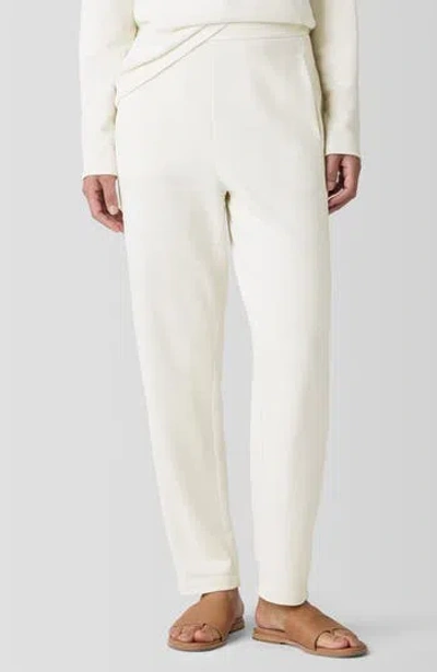 Eileen Fisher Slouch Organic Cotton Ankle Pants In White