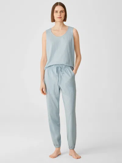 Eileen Fisher Slubby Organic Cotton Jogger Sleep Pant In Gray