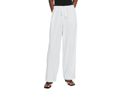 Eileen Fisher Slubby Organic Cotton Linen Straight Full Length Pants Women's Clothing White: Lg 29.5