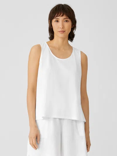 Eileen Fisher Slubby Organic Cotton Scoop Neck Sleep Tank In Red