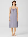 Eileen Fisher Slubby Organic Cotton Strappy Sleep Dress In Blue