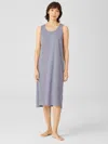 Eileen Fisher Slubby Organic Cotton Tank Sleep Dress In Purple