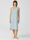 Eileen Fisher Slubby Organic Cotton Tank Sleep Dress In Gray