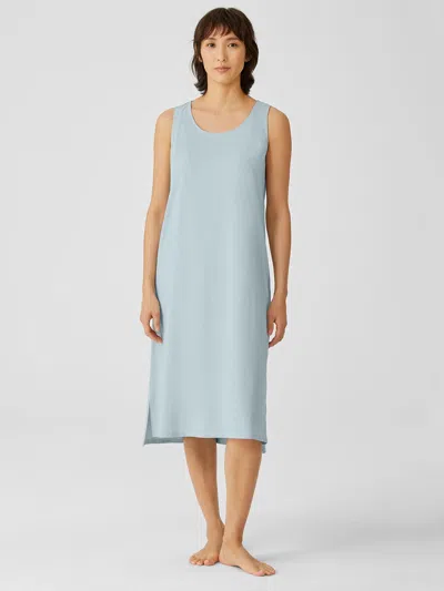 Eileen Fisher Slubby Organic Cotton Tank Sleep Dress In Gray
