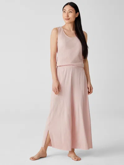 Eileen Fisher Slubby Organic Cotton Wide-leg Sleep Pant In Neutral