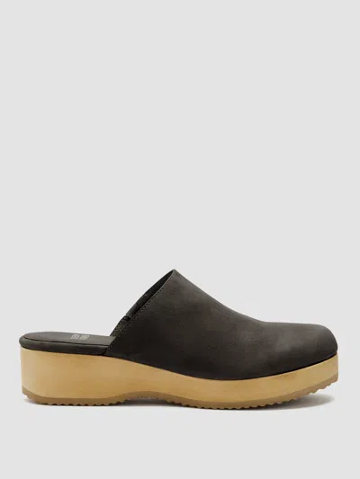 Eileen Fisher Smooth Leather Clog In Multi