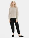 Eileen Fisher Smooth Silk Slouchy Ankle Pant In Black