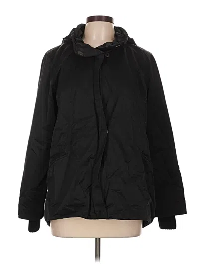 Pre-owned Eileen Fisher Snow Jacket In Black