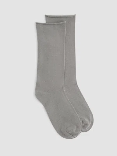 Eileen Fisher Soft Knit Trouser Sock In Gray
